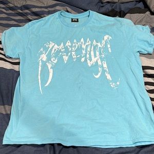 Revenge x Juice Wrld Collab Baby Blue Collage Tee